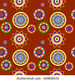 Oriental Indian seamless floral pattern 