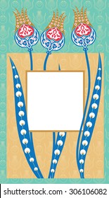 Oriental invitation card