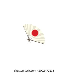 Oriental japan fan set isolated . Traditional paper chinese or japanese geisha vector folding fans