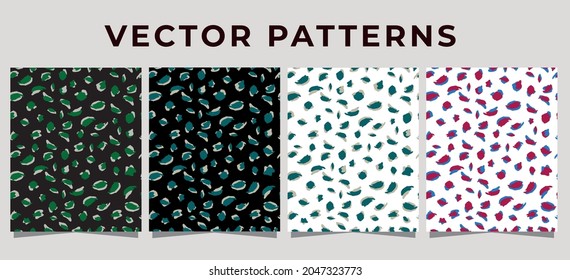 Oriental japanese style abstract pattern background design black night sky full moon and cherry blossom sakura flower pattern. set botanic and abstract seamless pattern with flowers and leaves