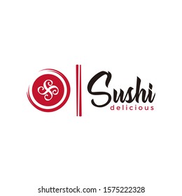 Oriental Japanese Sushi Logo Design Inspiration Stock Vector (Royalty ...