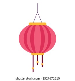 oriental lantern icon over white background, colorful design. vector illustration