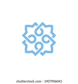 Diseño de logotipo oriental con geometría