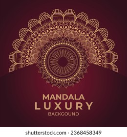 Fondo oriental de Mandala de lujo con espacio vacío 