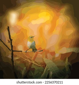 Vektorgrafik der Orientalischen Magpie