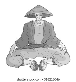 oriental man statue