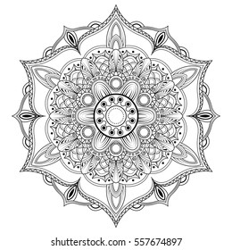oriental mandala, coloring book.Vector illustration.