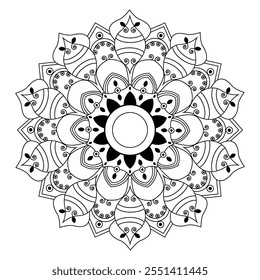 Oriental Mandala Flower Background -40