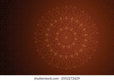 Oriental Mandala Flower Background -42