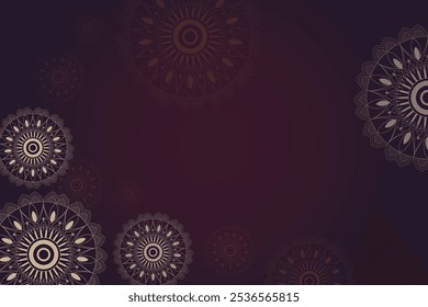 Oriental Mandala Flower Background Design-6