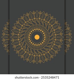 Orientalische Mandala Blume Design Template-2