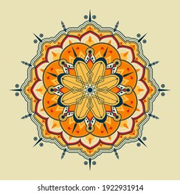 Oriental Mandala Ornament Design Illustration