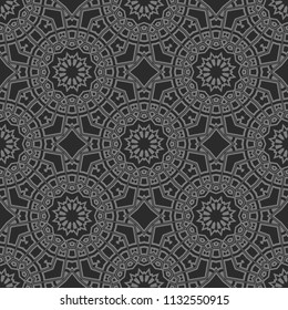 Oriental mandala. Ottoman motifs. Seamless pattern. It is Vector illustrations.ental mandala. Ottoman motifs. Seamless pattern. It is Vector illustrations. Artwork for modern graphics.