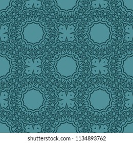 Oriental mandala. Ottoman motifs. Seamless pattern. It is Vector illustrations.ental mandala. Ottoman motifs. Seamless pattern. It is Vector illustrations. Artwork for modern graphics.
