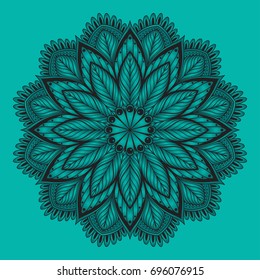 Oriental mandala. Vector ornament. Template for any surface.