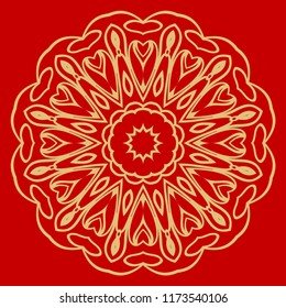 Oriental mandala. Vintage decorative elements. Vector illustration. It is super brilliant vector illustration.