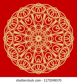 Oriental mandala. Vintage decorative elements. Vector illustration. It is super brilliant vector illustration.