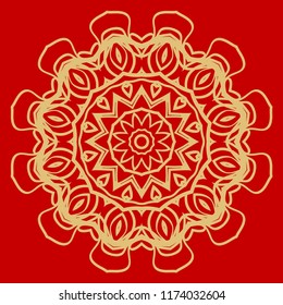 Oriental mandala. Vintage decorative elements. Vector illustration. It is super brilliant vector illustration.