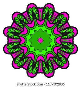 Oriental mandala. Vintage decorative elements. Vector illustration. It is super brilliant vector illustration.
