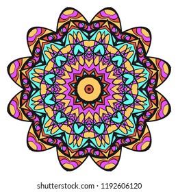 Oriental mandala. Vintage decorative elements. Vector illustration. It is super brilliant vector illustration.