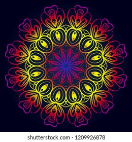 Oriental mandala. Vintage decorative elements. Vector illustration. It is super brilliant vector illustration.