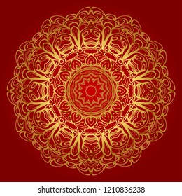 Oriental mandala. Vintage decorative elements. Vector illustration. It is super brilliant vector illustration.