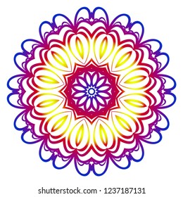 Oriental mandala. Vintage decorative elements. Vector illustration. It is super brilliant vector illustration.
