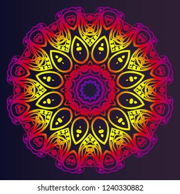 Oriental mandala. Vintage decorative elements. Vector illustration. It is super brilliant vector illustration.
