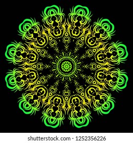 Oriental mandala. Vintage decorative elements. Vector illustration. It is super brilliant vector illustration.