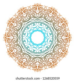 Oriental mandala. Vintage decorative elements. Vector illustration. It is super brilliant vector illustration.