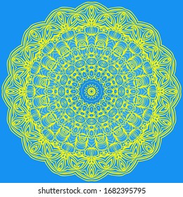 Oriental Mandala. Vintage Decorative Elements. Vector illustration. For Coloring Book, Greeting Card, Invitation, Tattoo. Anti-Stress Therapy Pattern