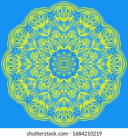 Oriental Mandala. Vintage Decorative Elements. Vector illustration. For Coloring Book, Greeting Card, Invitation, Tattoo. Anti-Stress Therapy Pattern