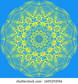 Oriental Mandala. Vintage Decorative Elements. Vector illustration. For Coloring Book, Greeting Card, Invitation, Tattoo. Anti-Stress Therapy Pattern