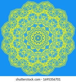 Oriental Mandala. Vintage Decorative Elements. Vector illustration. For Coloring Book, Greeting Card, Invitation, Tattoo. Anti-Stress Therapy Pattern