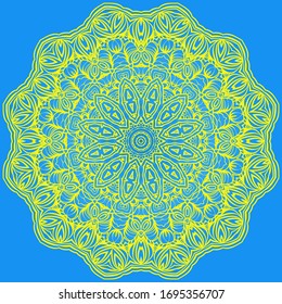 Oriental Mandala. Vintage Decorative Elements. Vector illustration. For Coloring Book, Greeting Card, Invitation, Tattoo. Anti-Stress Therapy Pattern