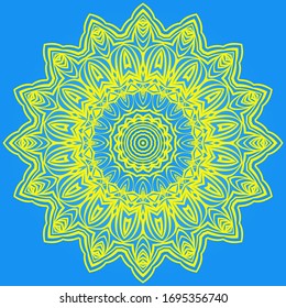 Mandala oriental. Elementos Decorativos Vintage. Ilustración vectorial. Para Colores, Tarjeta De Saludo, Invitación, Tatuaje. Patrón de tratamiento antiestrés