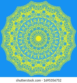 Oriental Mandala. Vintage Decorative Elements. Vector illustration. For Coloring Book, Greeting Card, Invitation, Tattoo. Anti-Stress Therapy Pattern