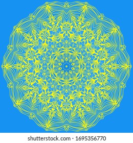 Oriental Mandala. Vintage-Dekorative Elemente. Vektorillustration. Für das Farbbuch, Grußkarte, Einladung, Tattoo. Anti-Stress-Therapiemuster