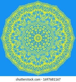 Oriental Mandala. Vintage Decorative Elements. Vector illustration. For Coloring Book, Greeting Card, Invitation, Tattoo. Anti-Stress Therapy Pattern