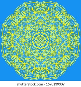 Oriental Mandala. Vintage-Dekorative Elemente. Vektorillustration. Für das Farbbuch, Grußkarte, Einladung, Tattoo. Anti-Stress-Therapiemuster