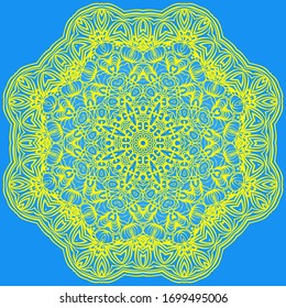 Oriental Mandala. Vintage Decorative Elements. Vector illustration. For Coloring Book, Greeting Card, Invitation, Tattoo. Anti-Stress Therapy Pattern