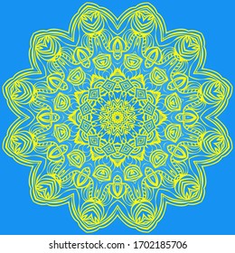 Oriental Mandala. Vintage Decorative Elements. Vector illustration. For Coloring Book, Greeting Card, Invitation, Tattoo. Anti-Stress Therapy Pattern