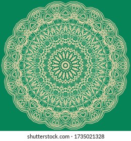 Oriental Mandala. Vintage Decorative Elements. Vector illustration. For Coloring Book, Greeting Card, Invitation, Tattoo. Anti-Stress Therapy Pattern