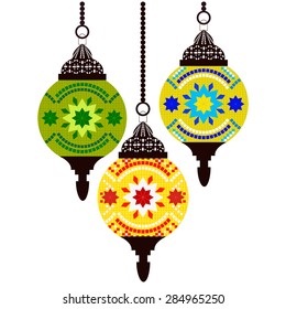 Oriental mosaic lanterns