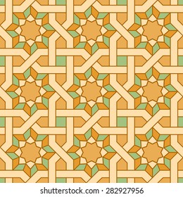 Oriental mosaic seamless pattern. Vector.