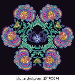 Oriental motif, amazing pattern. Template  for your design