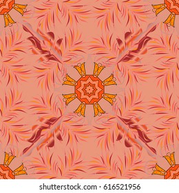 Oriental motifs. Vector geometric circle elements. Spiritual and ritual symbol of Islam, Arabic, Indian religions. Colored Mandala. Round Ornament Pattern on a background.