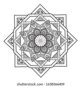 Oriental and mysterious mandala pattern