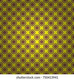 Oriental, mystic, alchemy pattern. Coloring page template. Vector illustration. Vector flower Mandala seamless pattern. Yellow, blue and purple printable package decorative elements.
