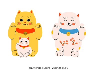 gatos de neko orientales figuras como riqueza de símbolos